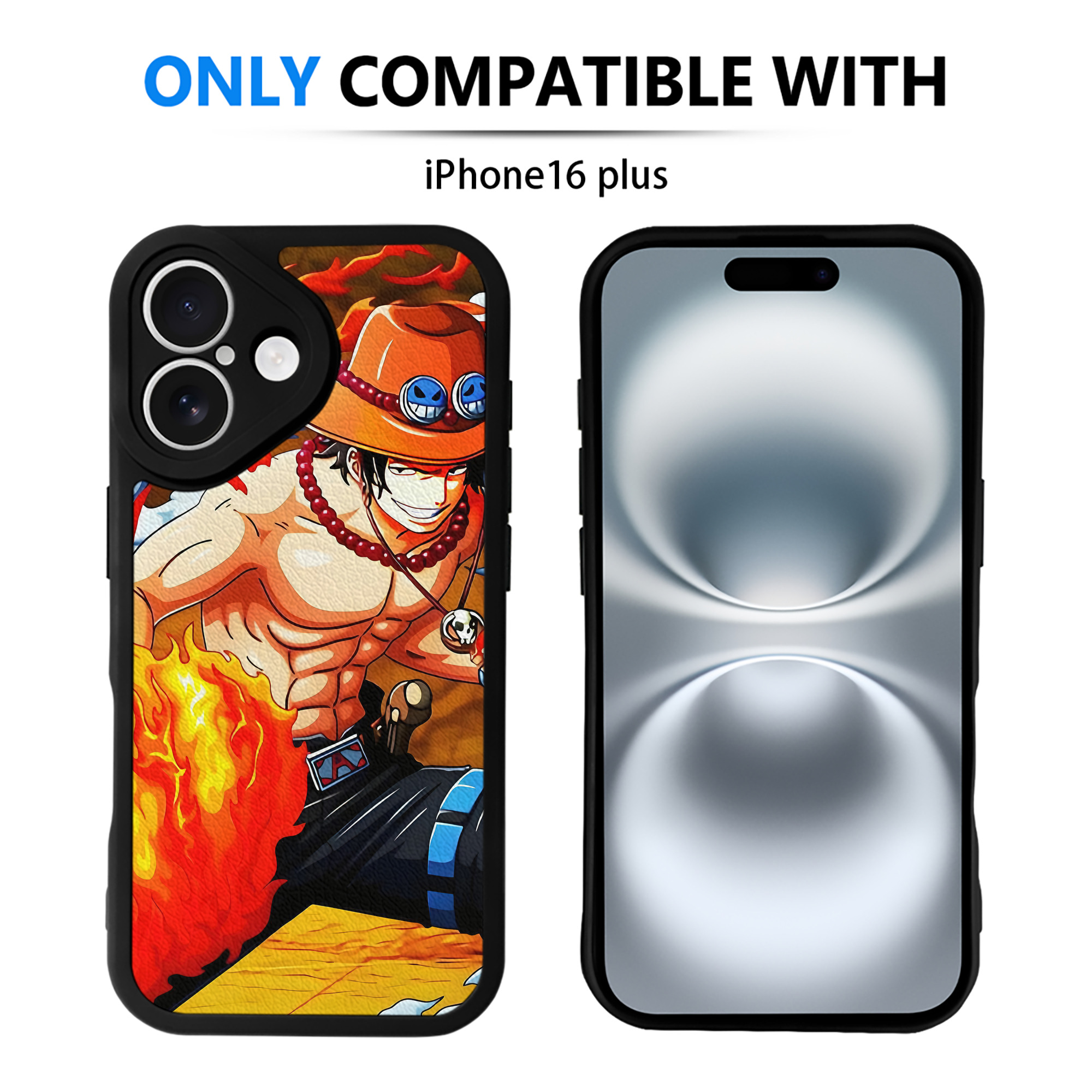 （画像用） ワンピース ONE PIECE 【iPhone 16シリーズ対応】シリコンスマホケース（レザー調） 材質：シリコン